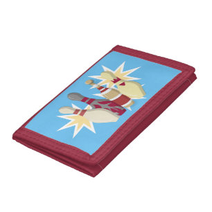 Vintage-style Bowling Tri-fold Wallet