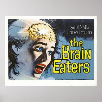 Vintage Style, Brain Eater, Fake Cinema Poster