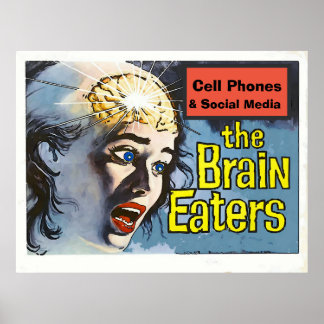 Vintage Style, Brain Eater, Social Media, edit tex Poster
