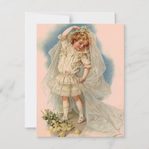 Vintage Style Bridal Shower Invitation Announce