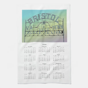 Vintage style Bristol Slogan Sign 2026 Kitchen Towel