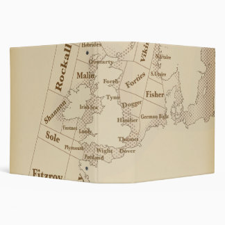 Vintage style British Isles Shipping Forecast 3 Ring Binder