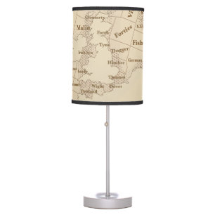Vintage style British Isles Shipping Forecast Table Lamp