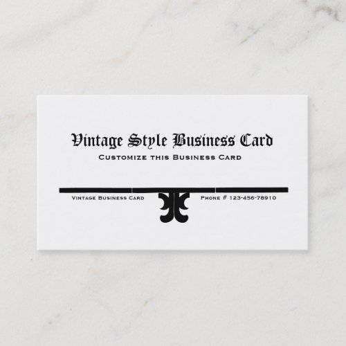 Vintage Style Business Card