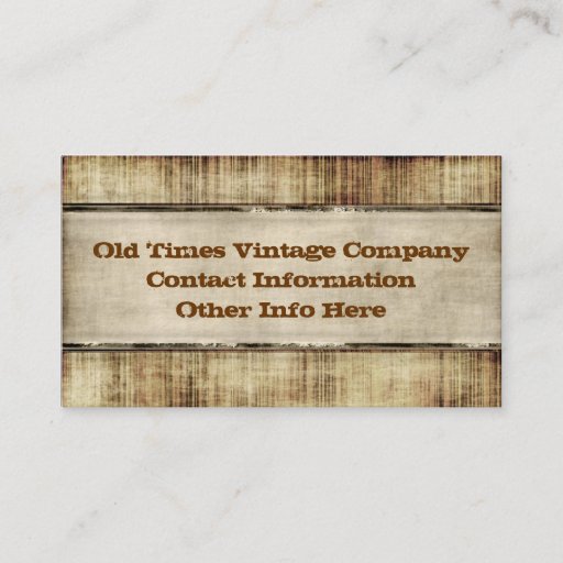Customizable Vintage Style Business Cards