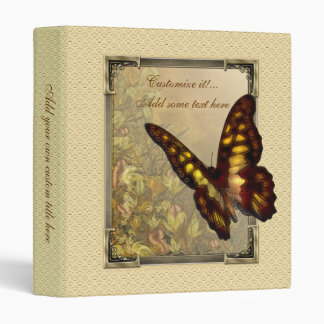 Vintage Style Butterfly Illustration 1" Binder