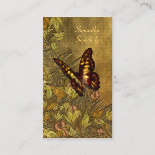 Vintage Style Butterfly Illustration Business Card