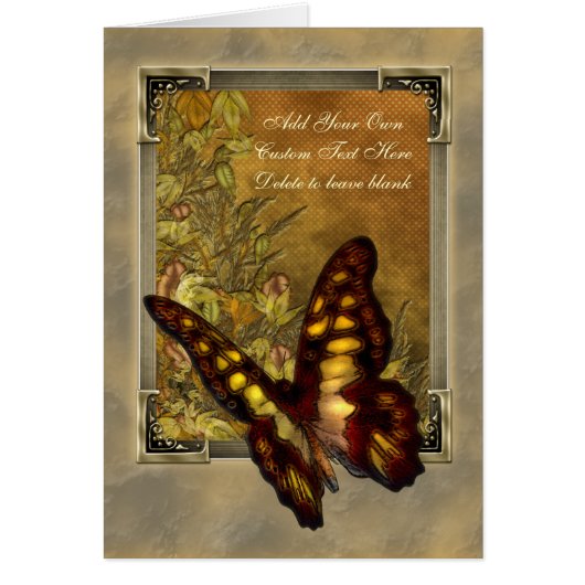 Vintage Style Butterfly Illustration Cards (Front)