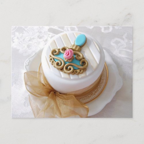 Vintage style cake postcard