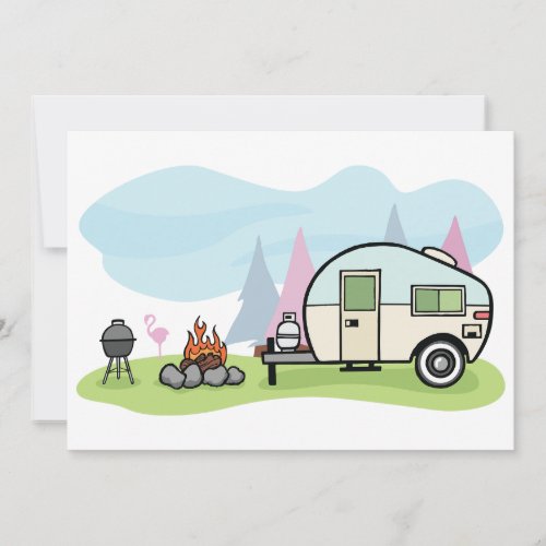 Vintage Style Camper Invitations