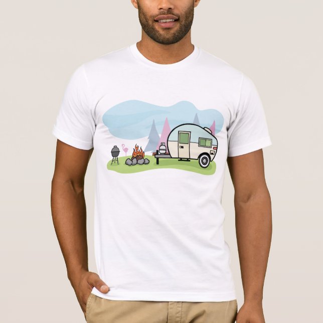 Vintage Style Camper Mens T-Shirt (Front)
