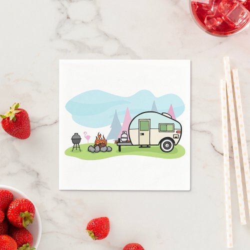 Vintage Style Camper Paper Napkins