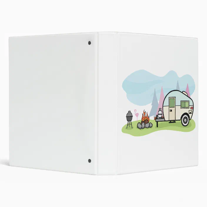 vintage style camper ring binger 3 binder zazzle com chocolate box packaging near me