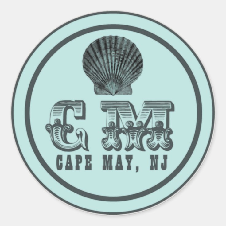 Vintage Style Cape May NJ Beach Tag Stickers Zazzle