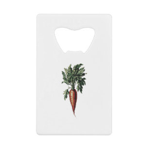 Vintage Style Carrot Image Credit Card Bottle Opener