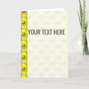Vintage Style Cartoon Avocado Pattern Announcement