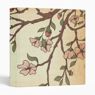 vintage style cherry blossom art binder