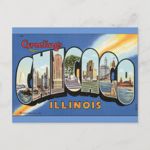 Vintage Style Chicago Illinois Postcard
