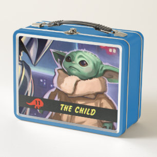 Vintage Style Child Halftone Art Metal Lunch Box