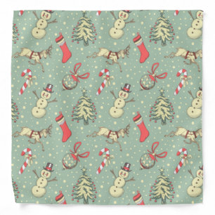 Vintage Style Christmas Bandana