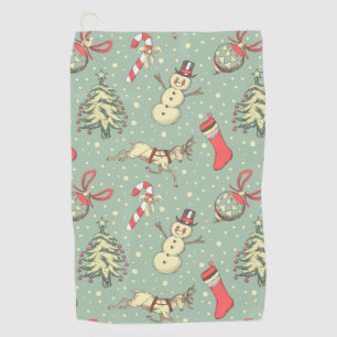 Vintage Style Christmas Golf Towel