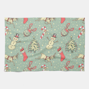 Vintage Style Christmas Kitchen Towel