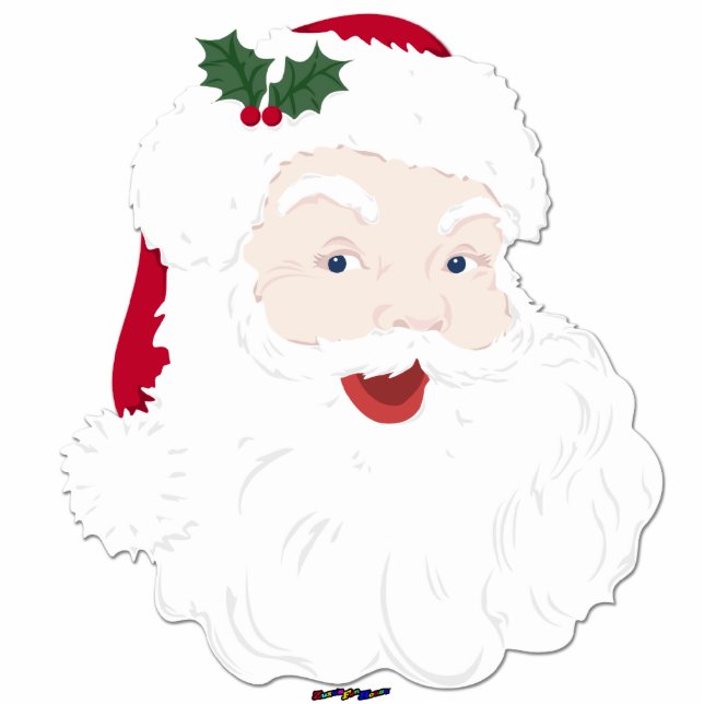 Vintage Style Christmas Santa Cutout (Front)