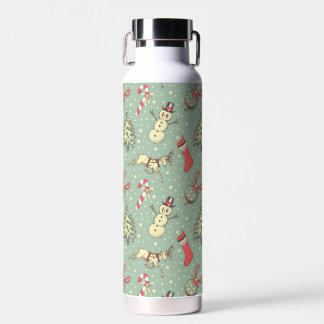 Vintage Style Christmas Water Bottle