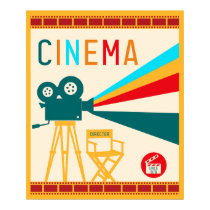 Vintage Style Cinema, Retro Movies Poster