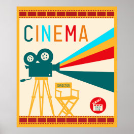 Vintage Style Cinema, Retro Movies Poster