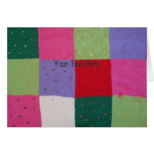 vintage style colorful knitted patchwork squares