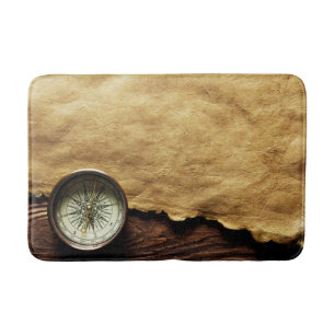 Vintage Style Compass Bath Mat! Mat