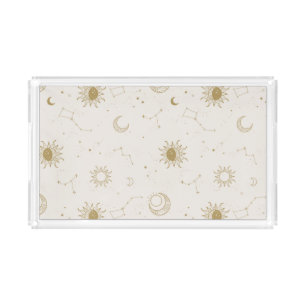 Vintage Style Constellation Pattern Acrylic Tray