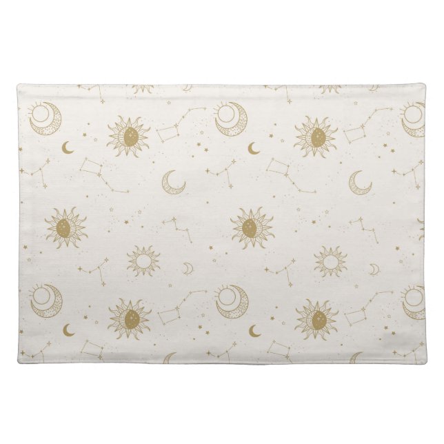 Vintage Style Constellation Pattern Cloth Placemat (Front)