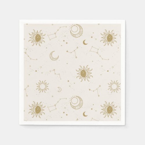 Vintage Style Constellation Pattern Napkins