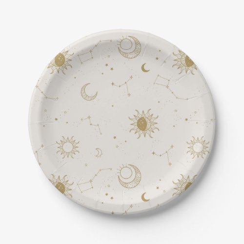 Vintage Style Constellation Pattern Paper Plates