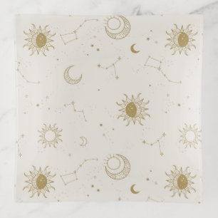 Vintage Style Constellation Pattern Trinket Tray