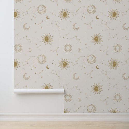 Vintage Style Constellation Pattern Wallpaper