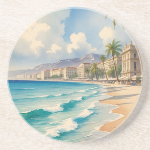 Vintage Style Cote D'Azur French Travel  Coaster
