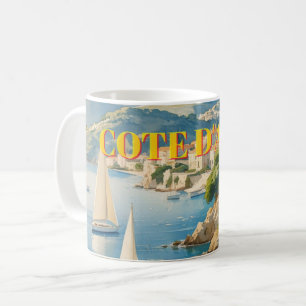 Vintage Style Cote D'Azur French Travel  Coffee Mug