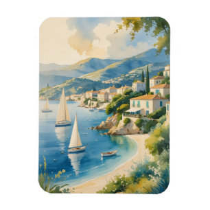 Vintage Style Cote D'Azur French Travel Magnet
