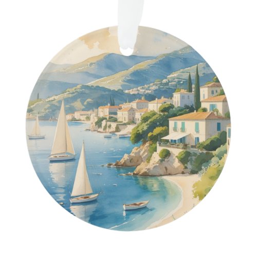 Vintage Style Cote D'Azur French Travel  Ornament