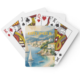 Vintage Style Cote D'Azur French Travel  Poker Cards