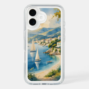 Vintage Style Cote D'Azur French Travel iPhone 16 Case