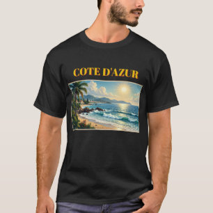 Vintage Style Cote D'Azur French Travel  T-Shirt