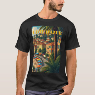 Vintage Style Cote D'Azur French Travel  T-Shirt