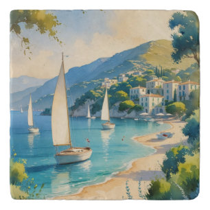 Vintage Style Cote D'Azur French Travel Trivet