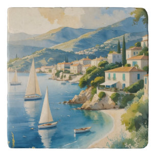 Vintage Style Cote D'Azur French Travel Trivet