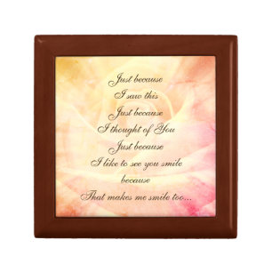 Vintage style Country Chic Poem design Gift Box