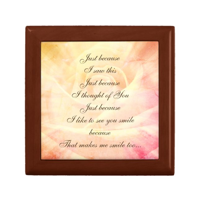 Vintage style Country Chic Poem design Gift Box (Front)